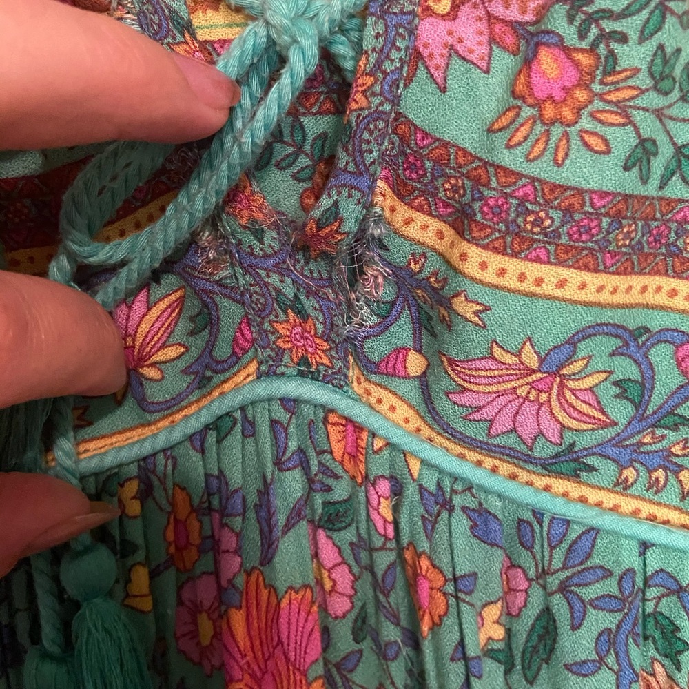 Spell Floral Blue and Pink Maxi Dress - Picture 10 of 11